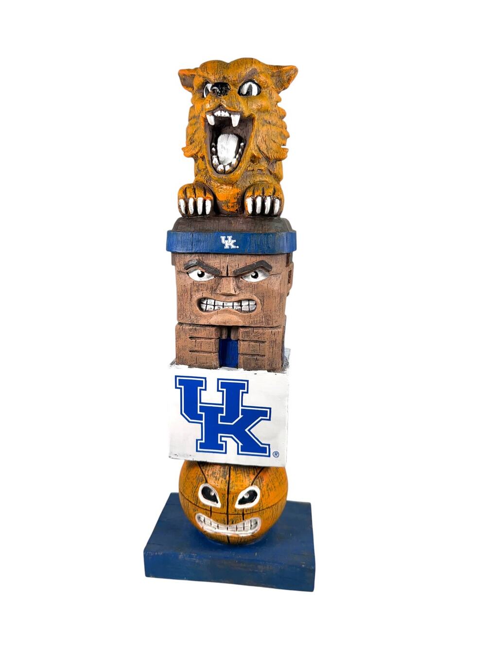 University Of Kentuky Wildcats Tiki Totem Pole Mascot Collectible 16" NWT
